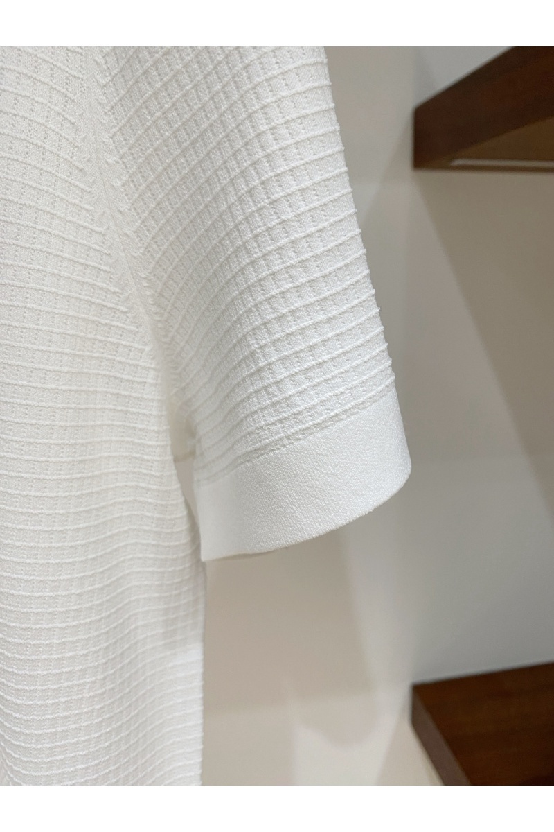Kiton Мужское белое поло premium