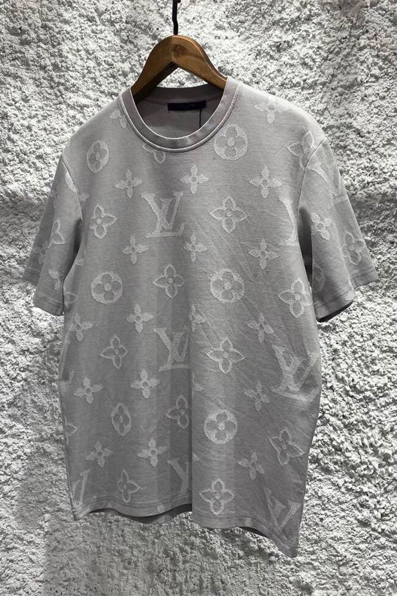 Lоuis Vuittоn Серая оверсайз футболка Monogram