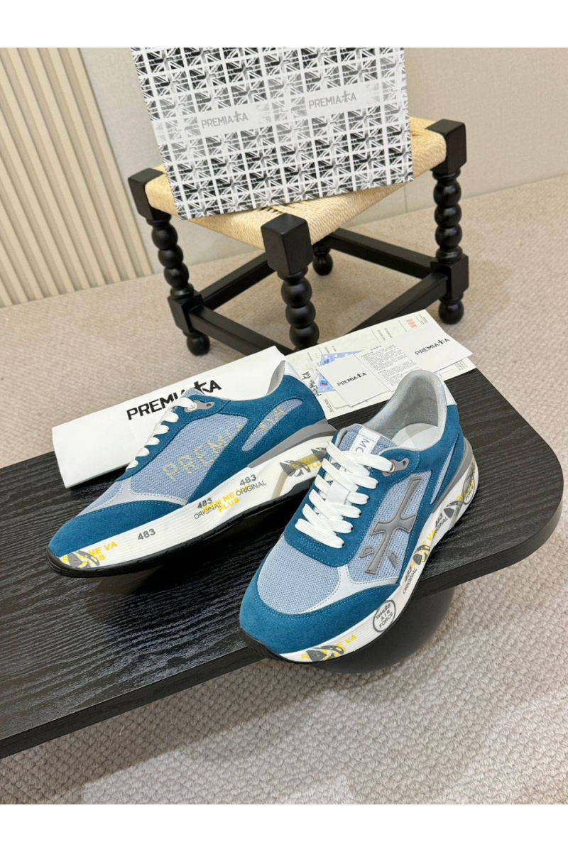 Premiata Мужские кроссовки Moe Run - Blue