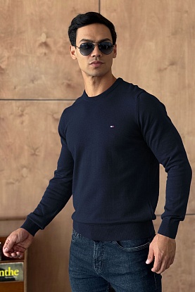 Мужская кофта тёмно-синего цвета logo-embroidered