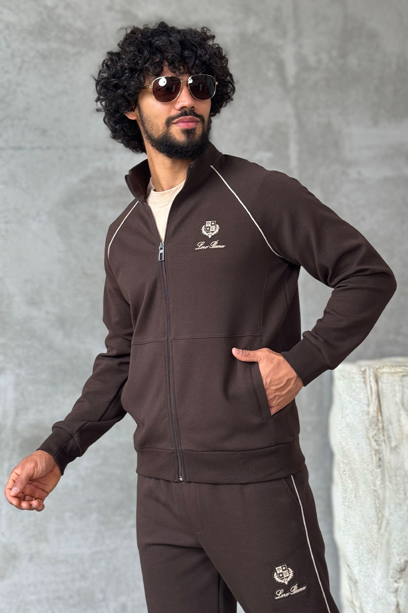 Loro Piana Кофта на молнии коричневого цвета 