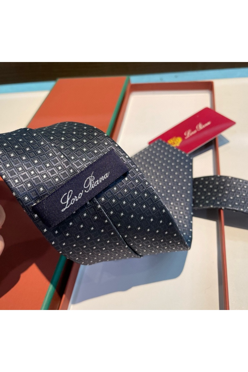 Loro Piana Галстук geometric logo-print premium - Black