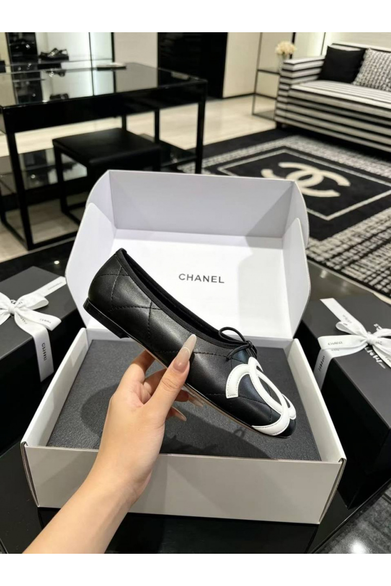 Chаnеl Женские кожаные балетки Ballerines premium