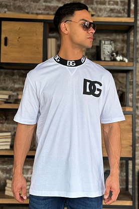 Белая оверсайз футболка logo-print