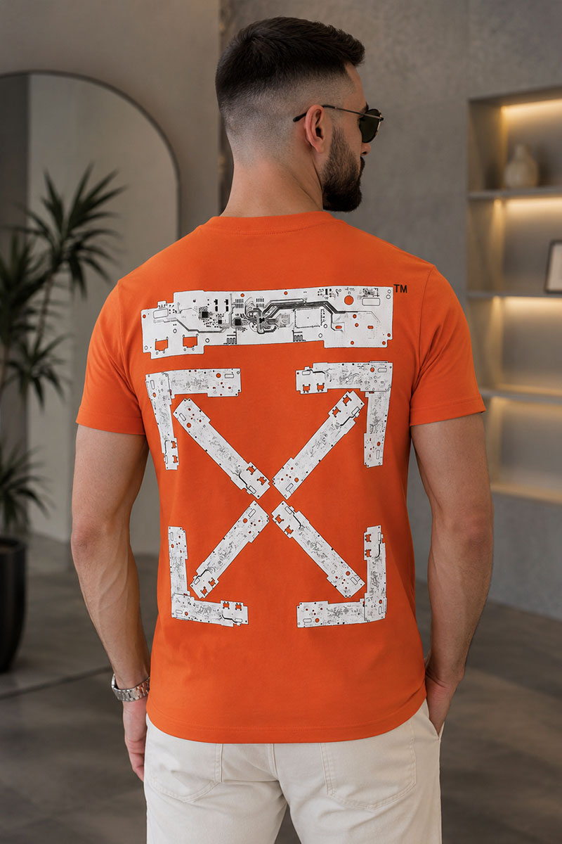 Off-White Оранжевая футболка teenage engineering