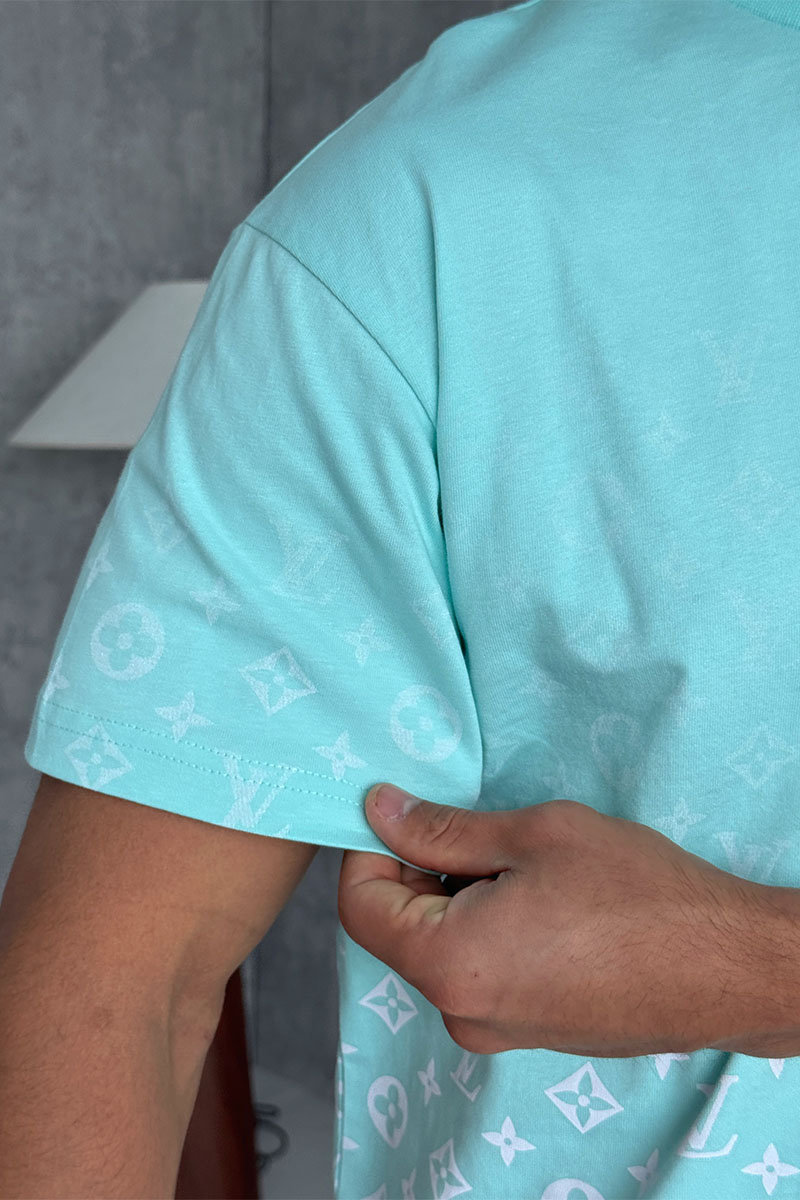 Lоuis Vuittоn Футболка бирюзового цвета Monogram Gradient