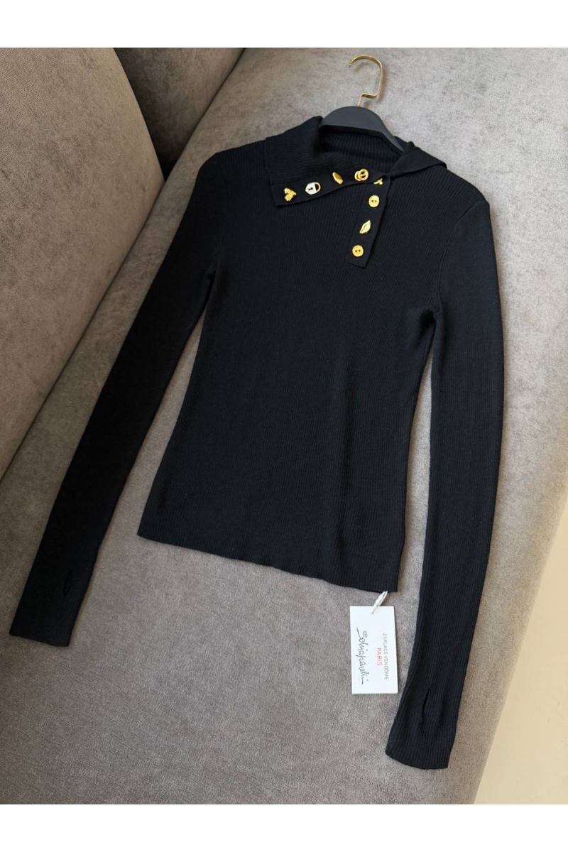 Schiaparelli Женский трикотажный лонгслив premium - Black