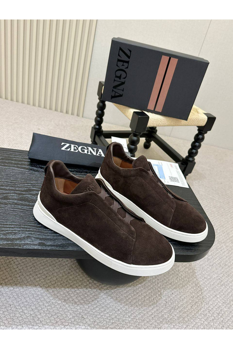 Zegna Мужские кроссовки Triple Stitch - Brown