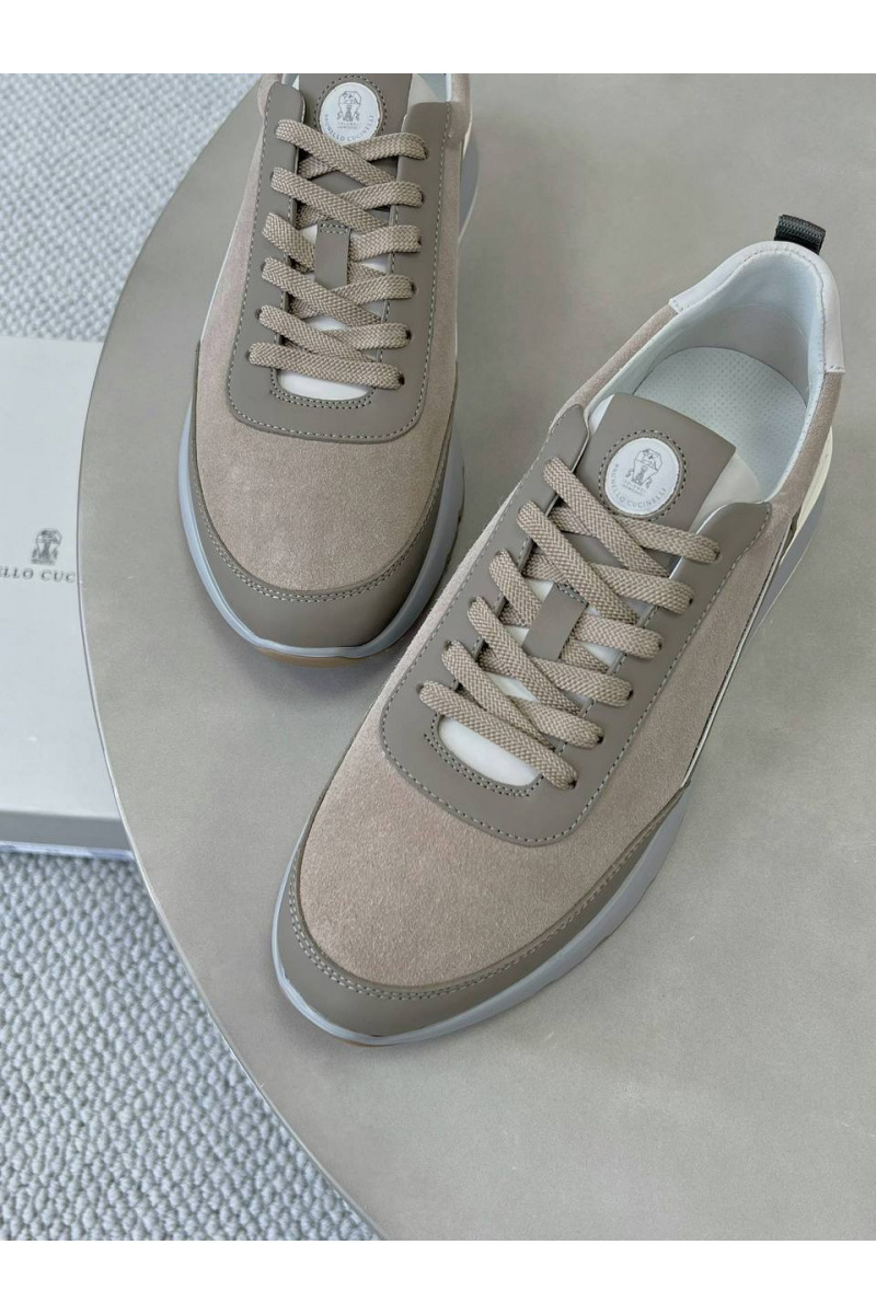 Brunеllо Сuсinеlli Замшевые кроссовки Premium - Beige