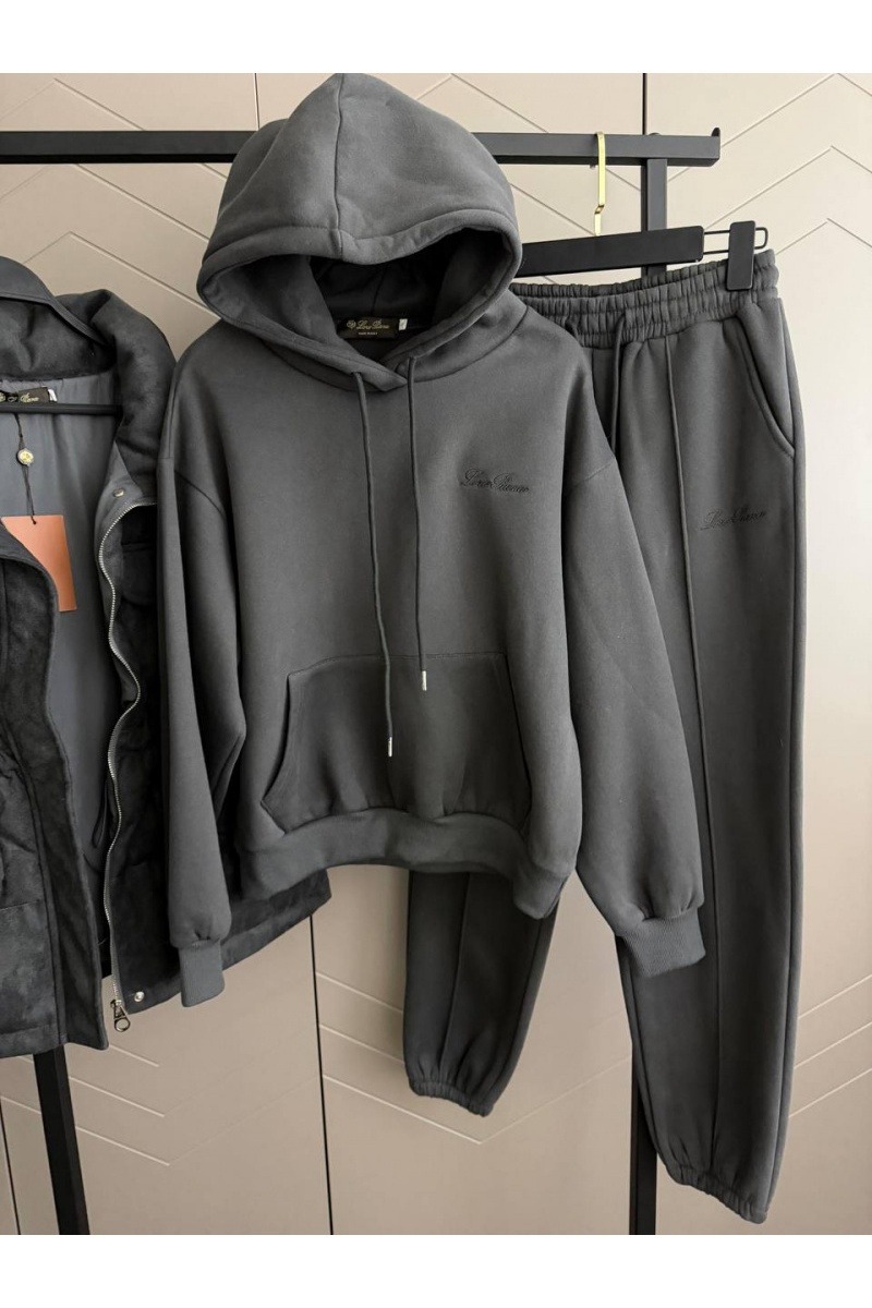 Loro Piana Женский костюм тройка на флисе premium - Grey
