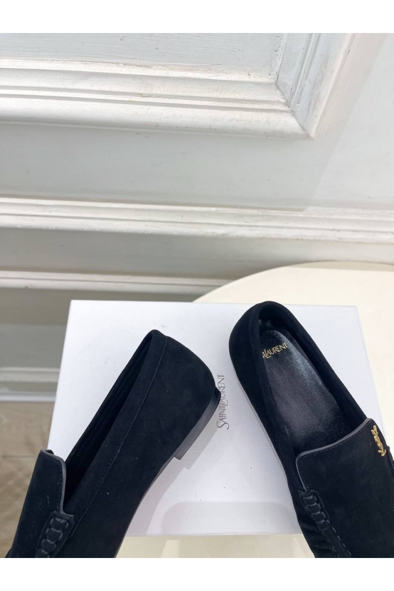 Yves Saint Laurent Женские замшевые лоферы premium