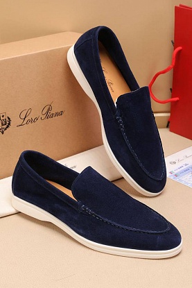 Мужские замшевые лоферы Summer Walk - Navy