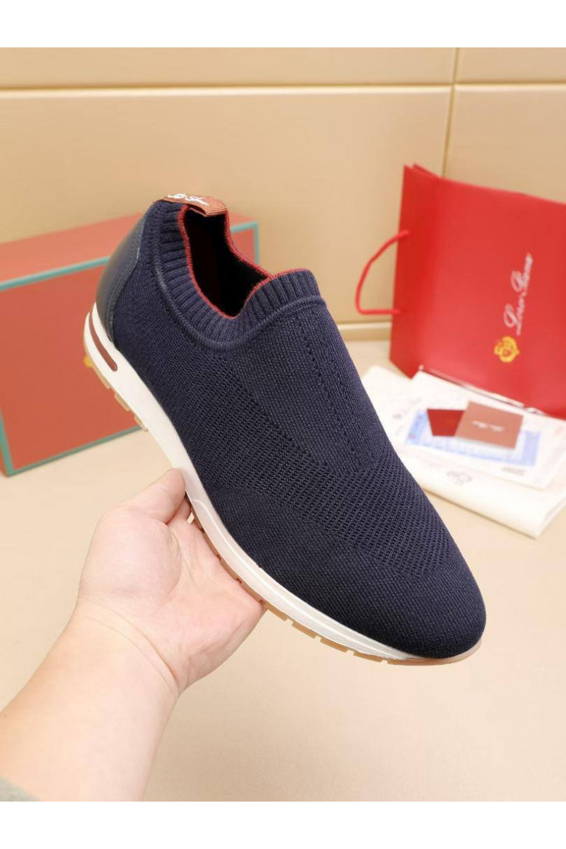 Loro Piana Мужские текстильные кроссовки Lp Flexy Active - Navy