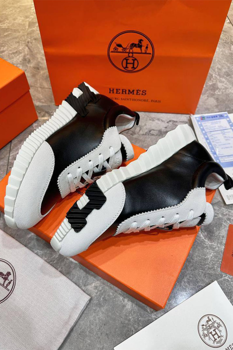 Hermes Мужские кроссовки Bouncing - White / Black