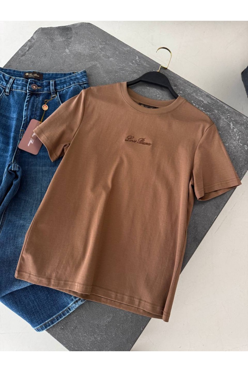 Loro Piana Женская базовая футболка premium - Brown