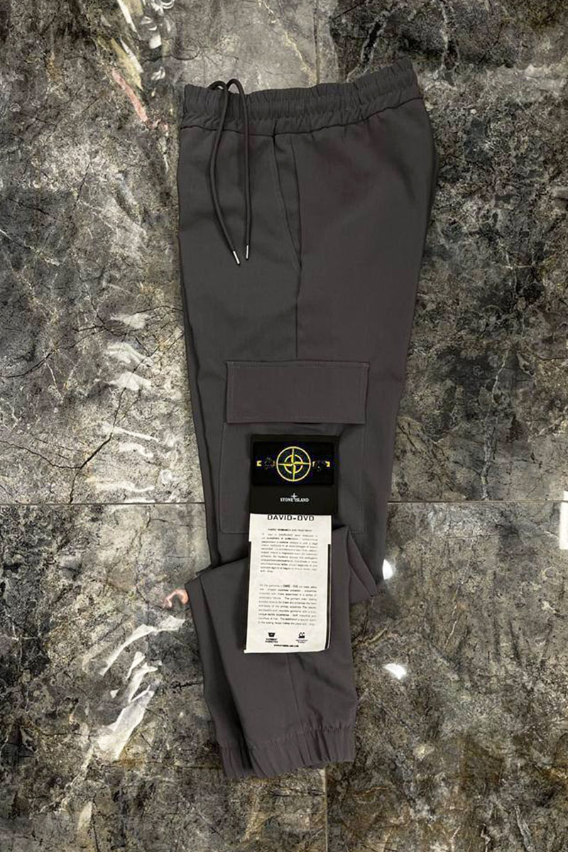 Stone Island Мужские серые штаны compass-patch