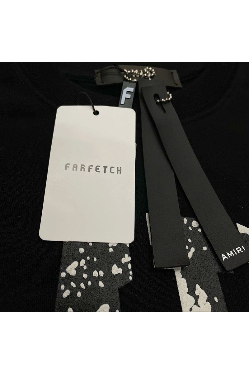 Amiri Мужской чёрный свитшот Collegiate logo-print
