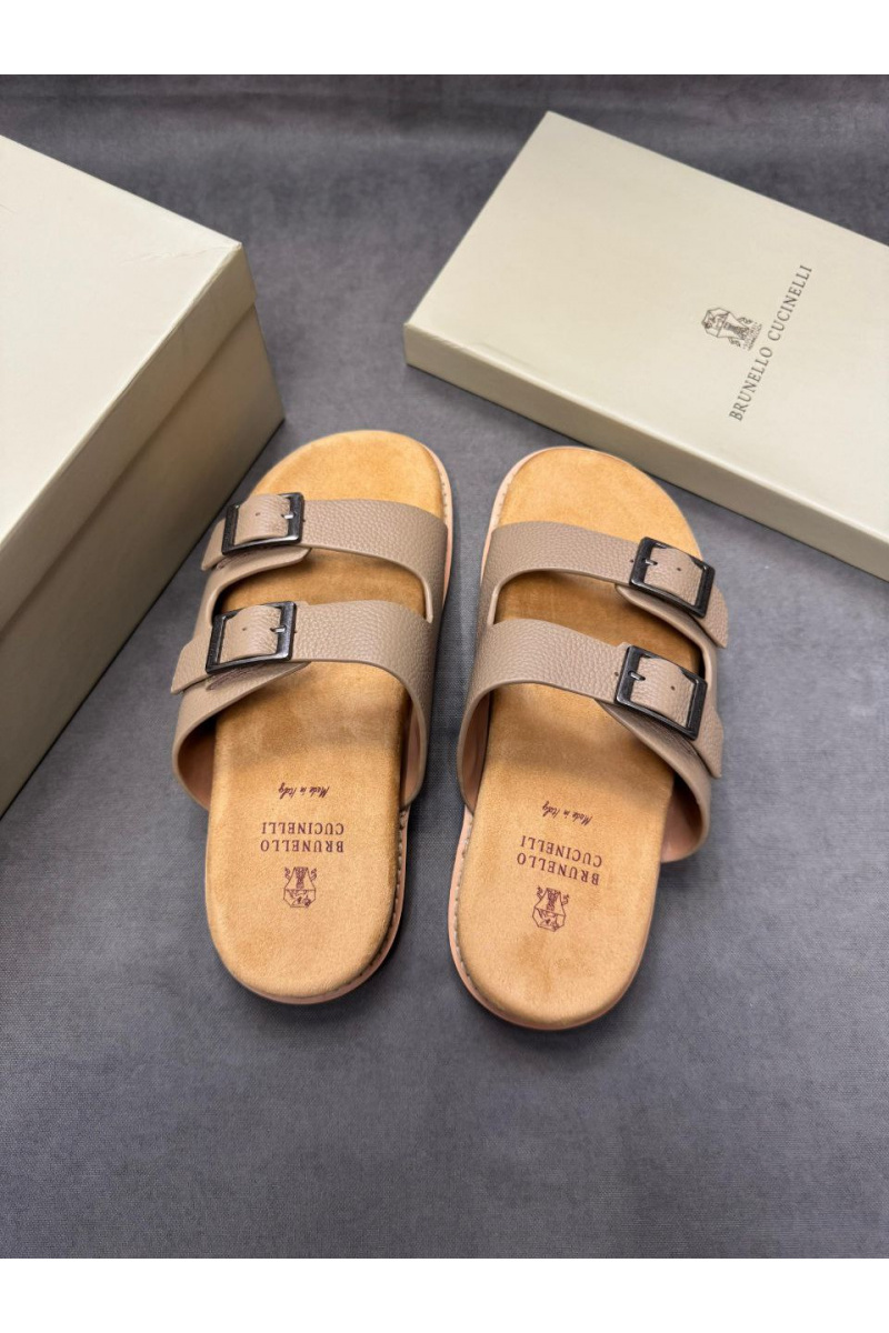 Brunеllо Сuсinеlli Кожаные шлёпанцы Urban - Beige