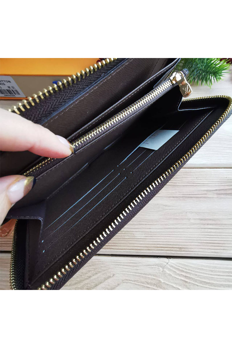 Lоuis Vuittоn Кожаное портмоне Damier 21x12 см