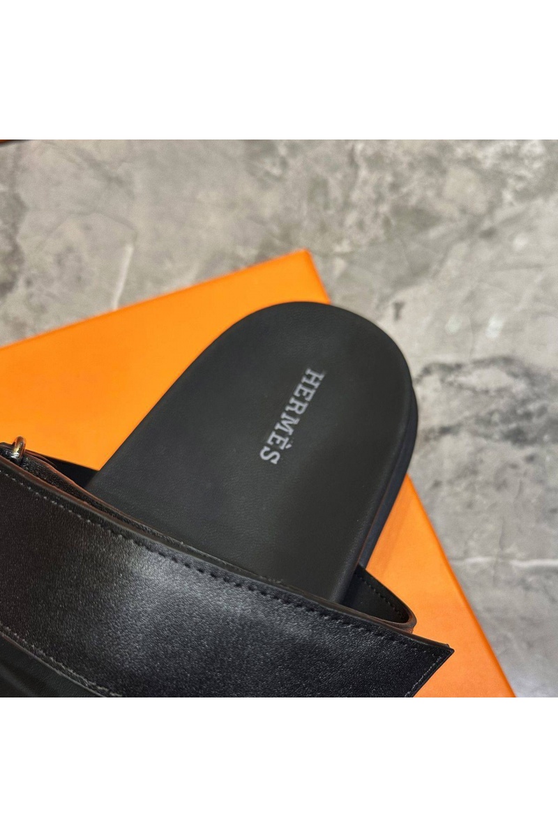 Hermes Кожаные шлёпанцы Chypre