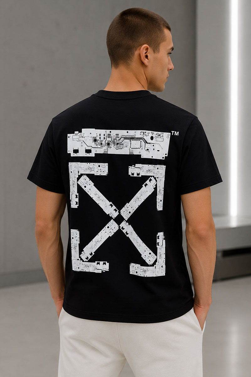 Off-White Чёрная футболка teenage engineering