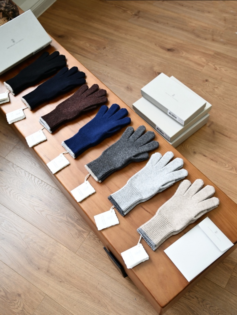Brunеllо Сuсinеlli Кашемировые перчатки premium - Light Grey