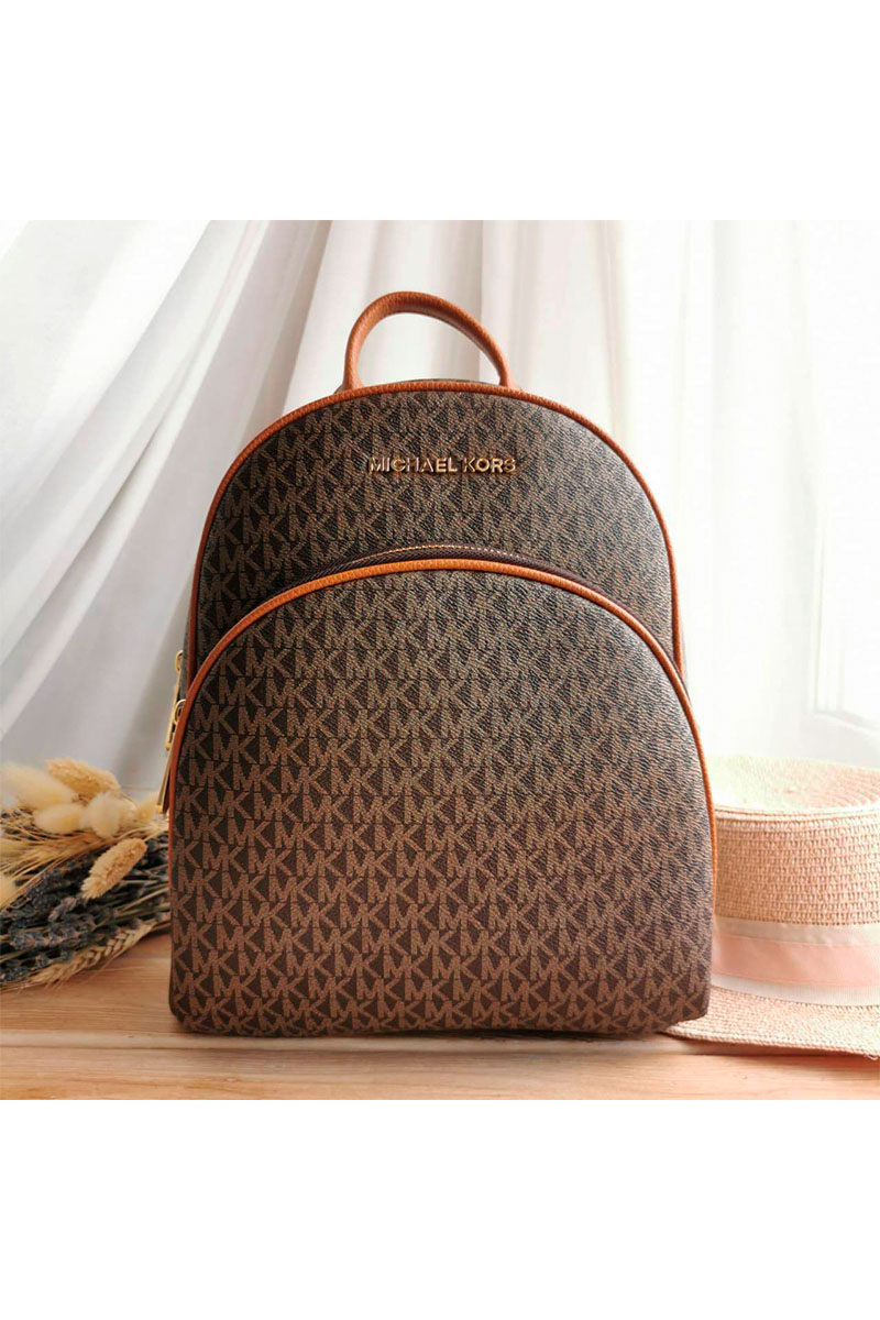 Michael Kors Коричневый рюкзак Abbey Medium Signature 29x25 см