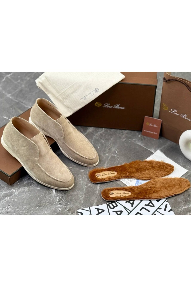 Loro Piana Мужские лоферы с меховой стелькой 