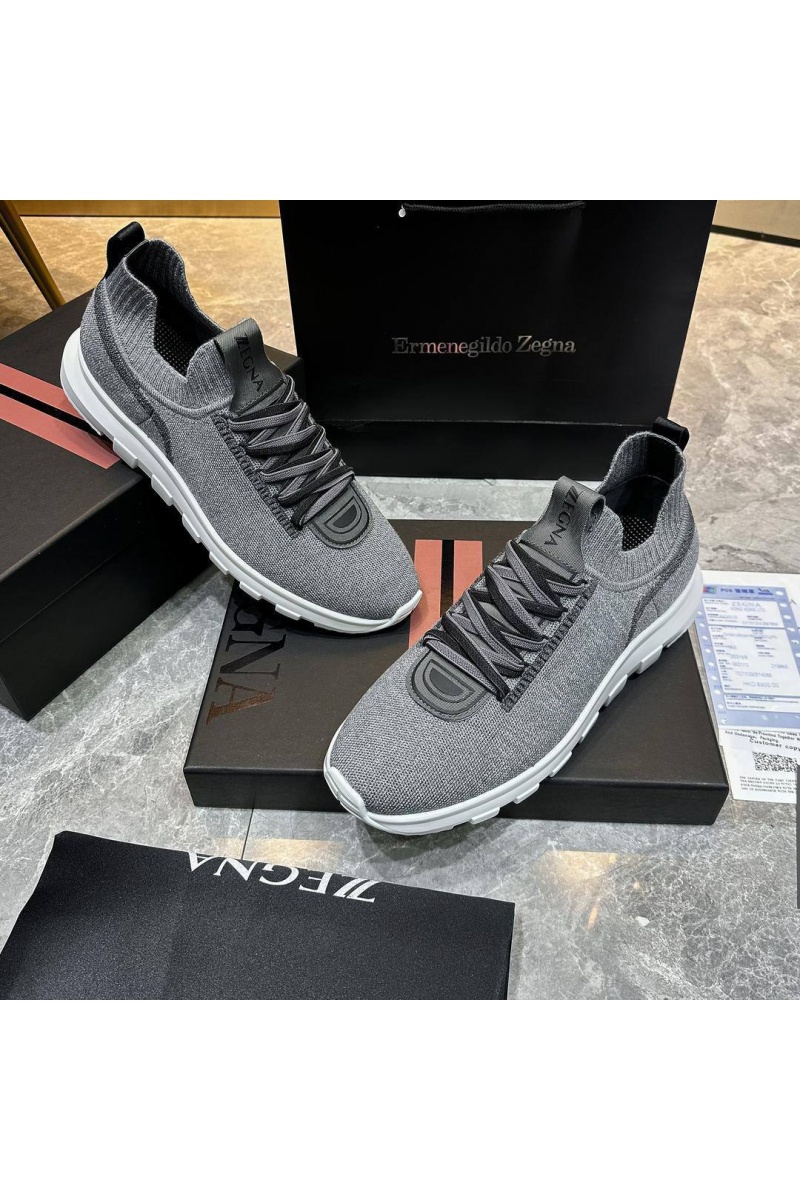 Zegna Мужские текстильные кроссовки 