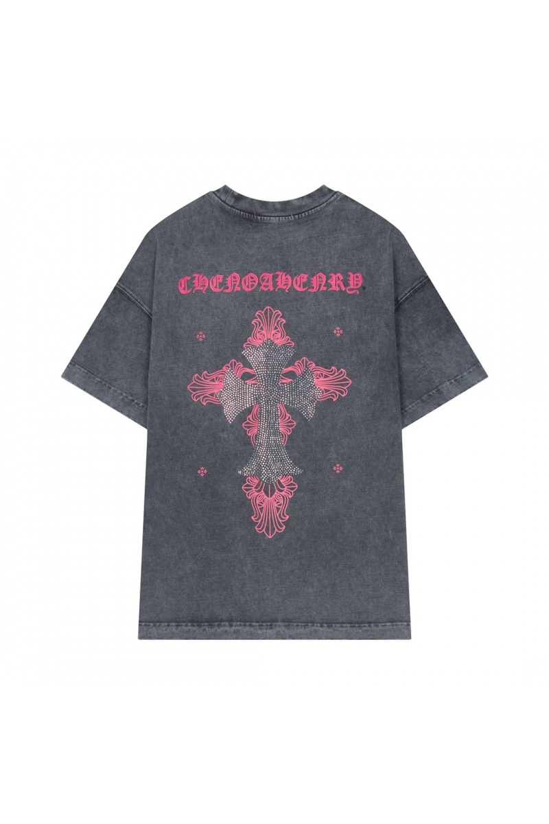 Designer Clothing Серая оверсайз футболка Gothic logo 