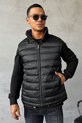 Жилет чёрного цвета GG monogram-pattern 