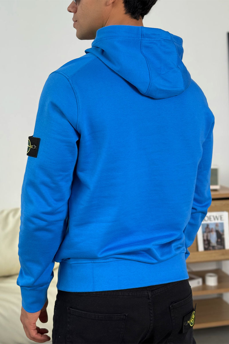 Stone Island Мужское худи синего цвета Compass-patch