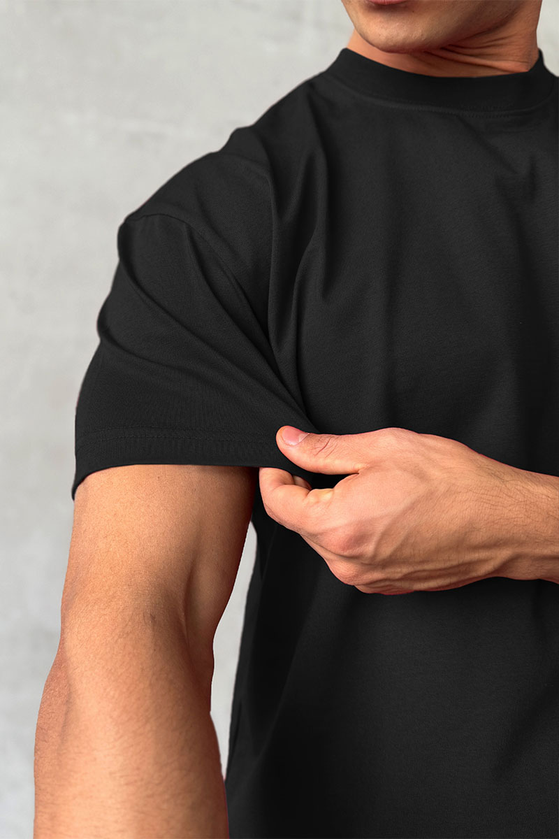 Gucci Мужская чёрная футболка logo-embroidered 