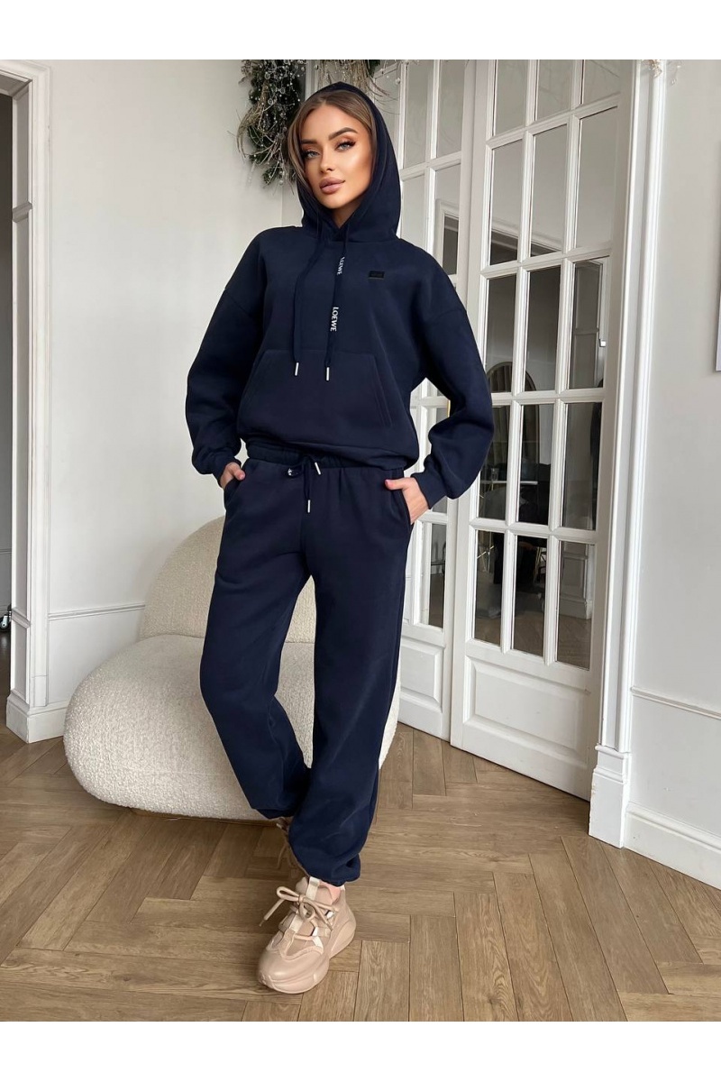Loewe Женский костюм тройка на флисе Premium - Navy