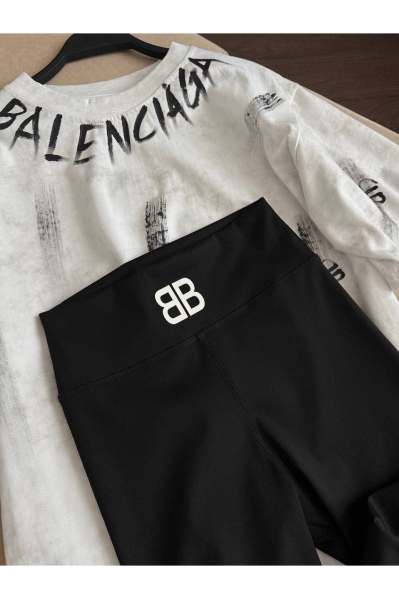 Balenciaga Женские черные леггинсы premium