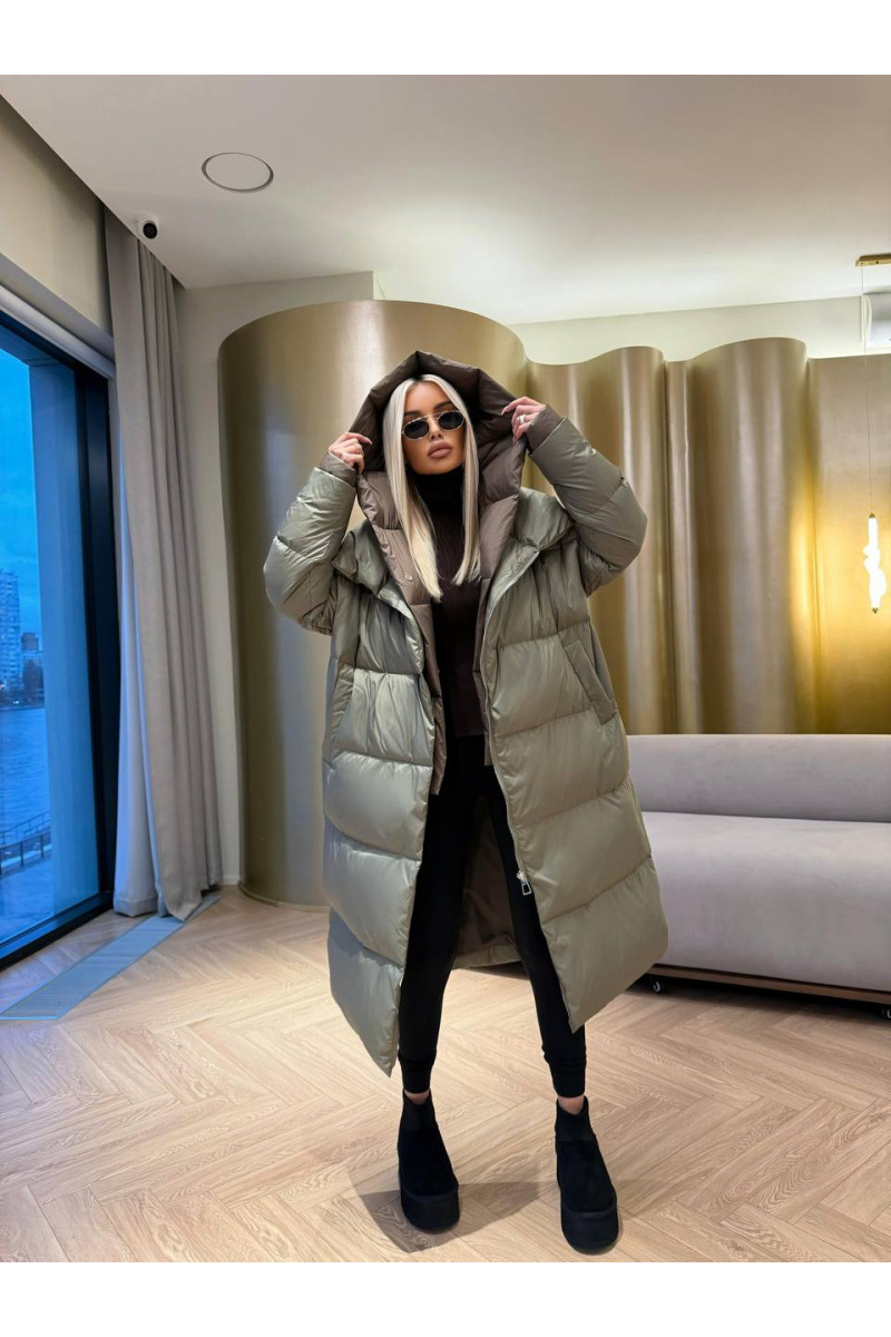 Max Mara Женский пуховик с капюшоном premium - Green