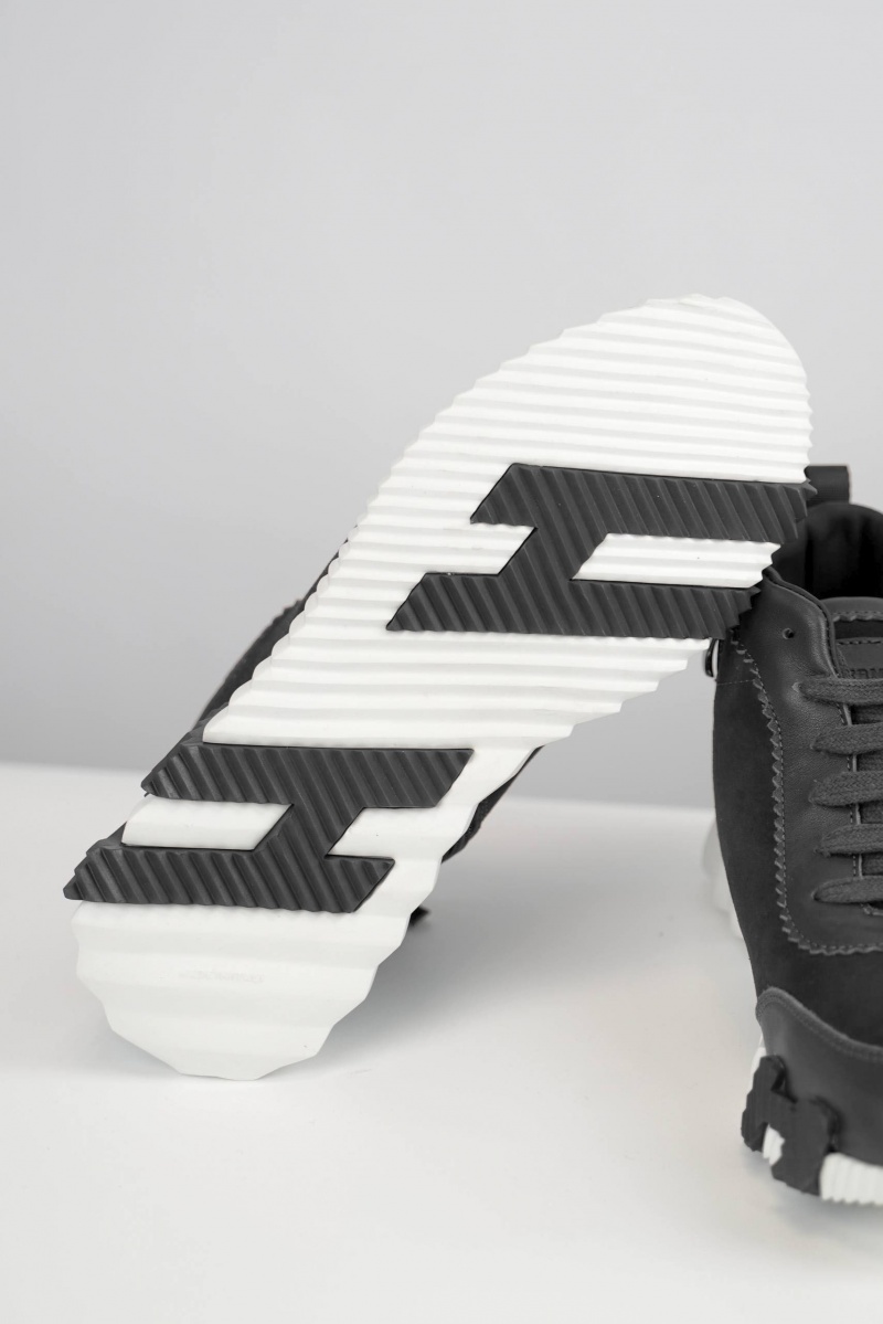 Hermes Кроссовки с мехом Bouncing high-top - Grey
