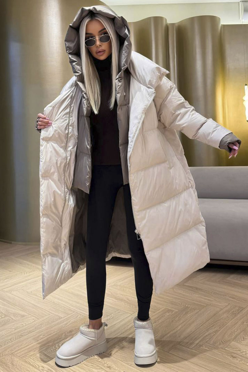 Max Mara Женский пуховик с капюшоном premium - Beige