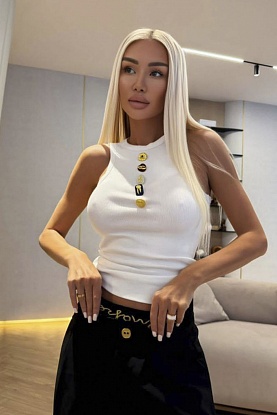 Женская хлопковая майка premium - White