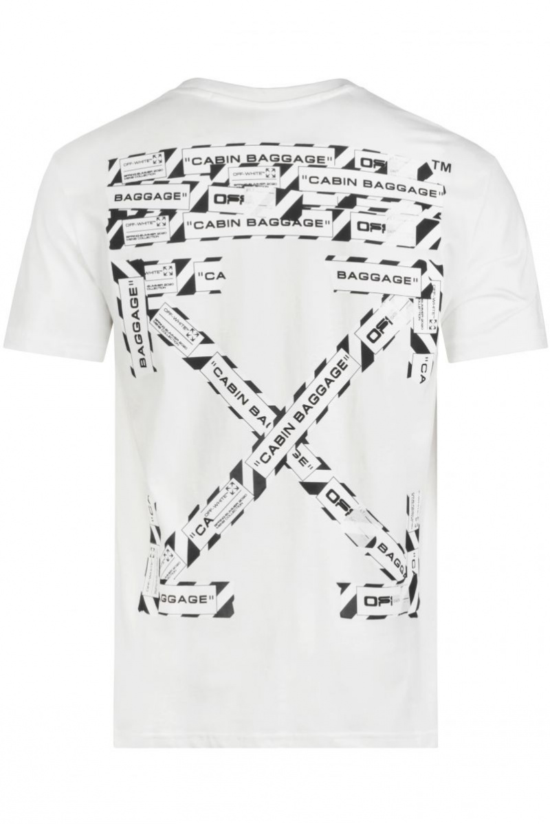 Off-White Белая оверсайз футболка "Cabin Baggage"