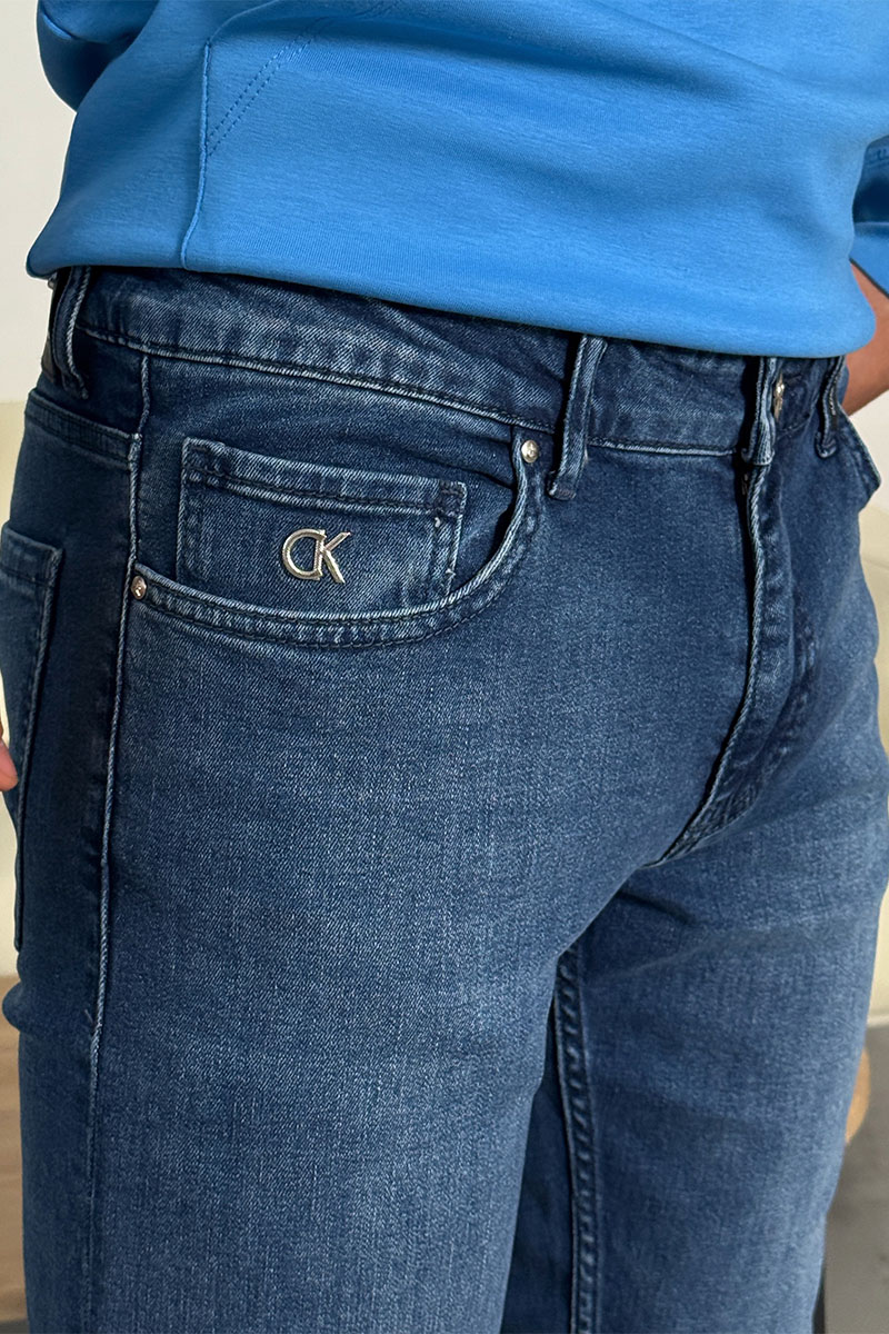 Calvin Klein Мужские синие джинсы logo-plaque 