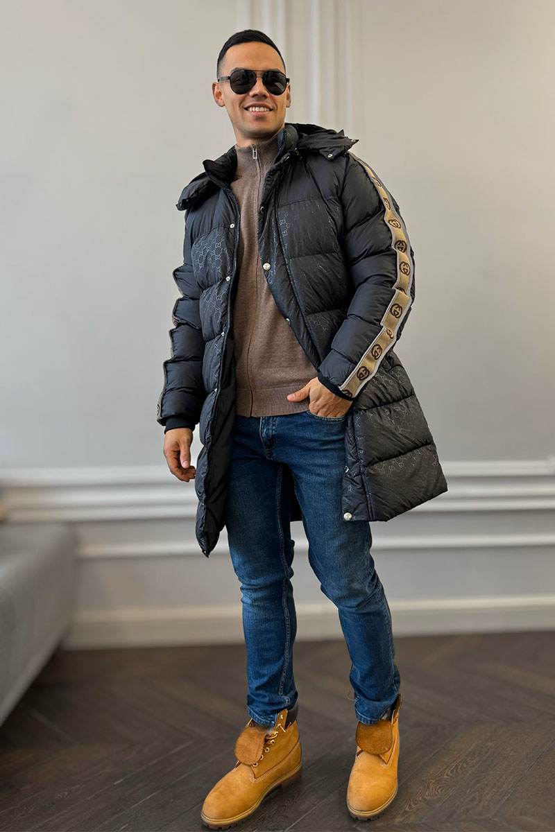 Gucci Мужская чёрная парка GG Monogram