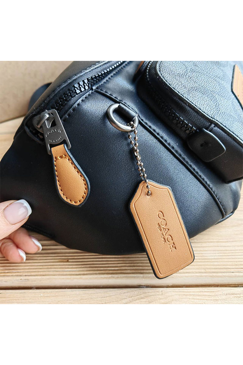 Coach Кожаная сумка на пояс Coach Track - Black