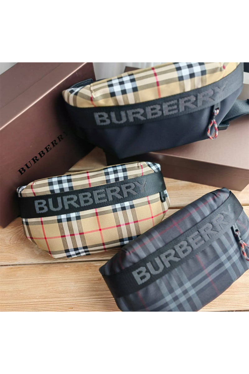Burberry Сумка на пояс Check 28x14 см