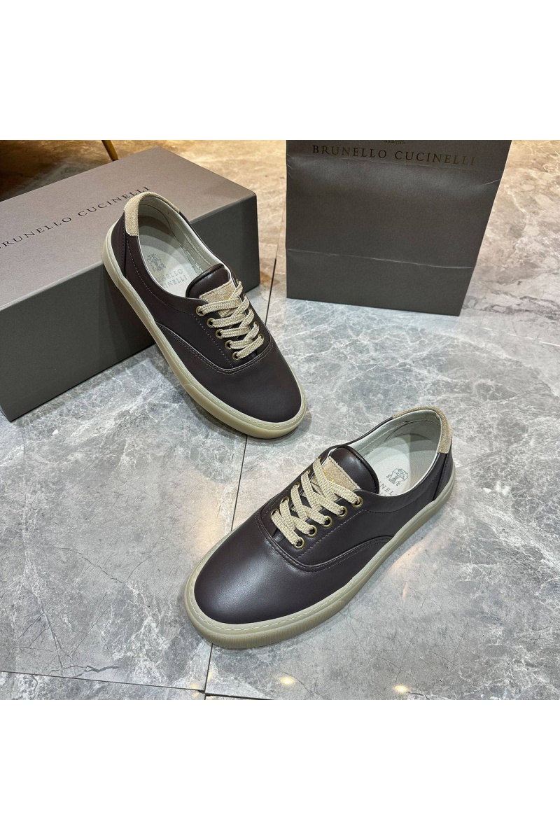 Brunеllо Сuсinеlli Кожаные кеды Sail low-top - Brown