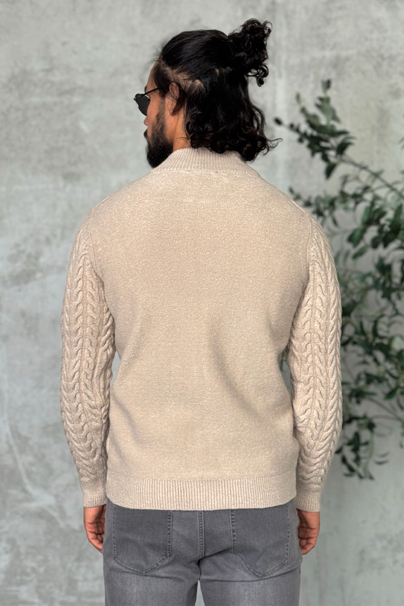 Kiton Мужской свитер бежевого цвета 