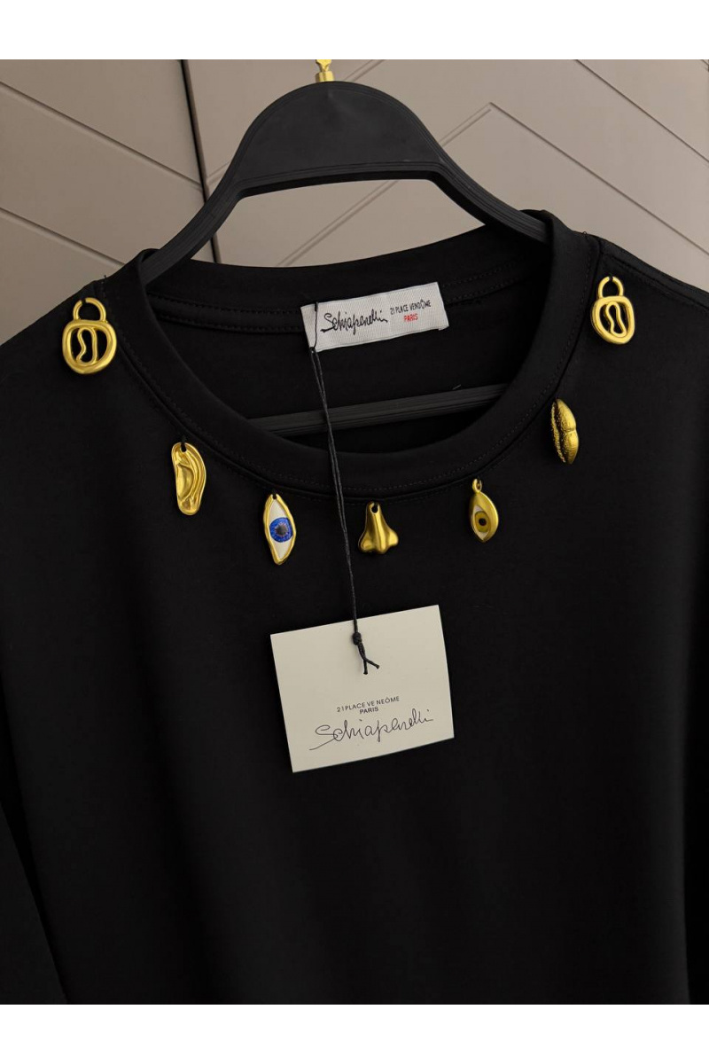 Schiaparelli Женская базовая футболка premium - Black