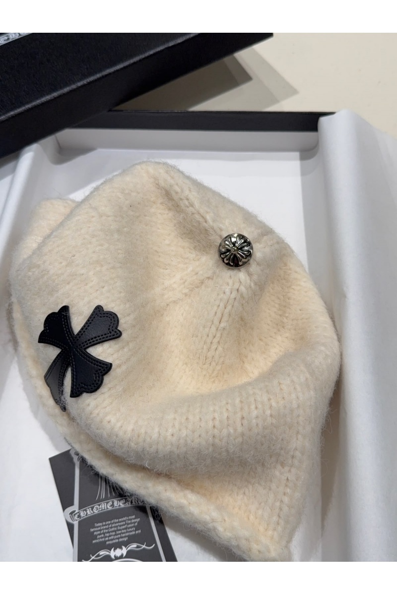 Chrome Hearts Шапка белого цвета 