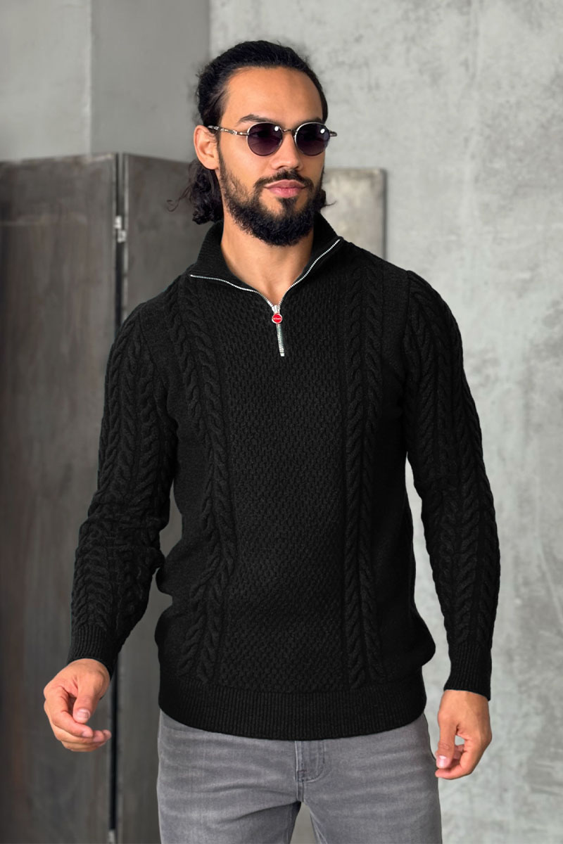 Kiton Мужской свитер чёрного цвета 