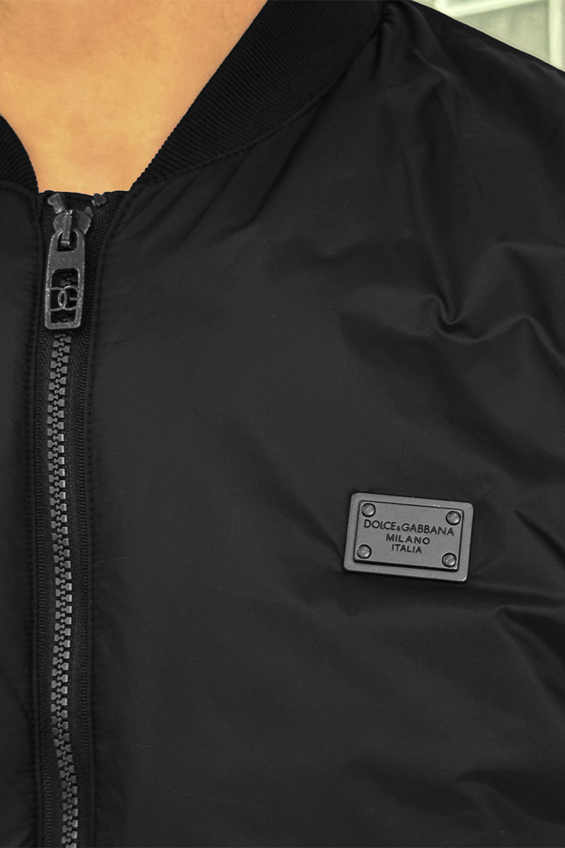 Dоlсе & Gаbbаnа Мужской бомбер logo-plaque - Black